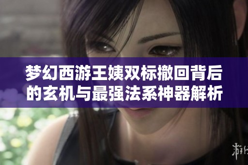 梦幻西游王姨双标撤回背后的玄机与最强法系神器解析 梦幻西游王姨双标撤回背后的玄机与最强法系神器解析