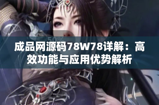 成品网源码78W78详解：高效功能与应用优势解析