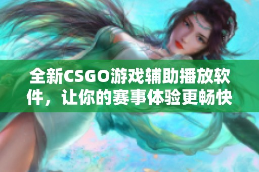 全新CSGO游戏辅助播放软件，让你的赛事体验更畅快