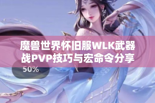 魔兽世界怀旧服WLK武器战PVP技巧与宏命令分享