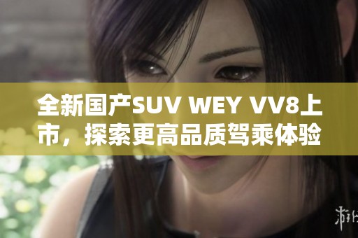 全新国产SUV WEY VV8上市,探索更高品质驾乘体验 全新国产SUV WEY VV8上市,探索更高品质驾乘体验