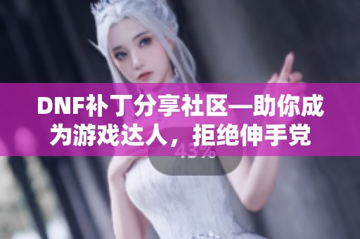 DNF补丁分享社区—助你成为游戏达人，拒绝伸手党