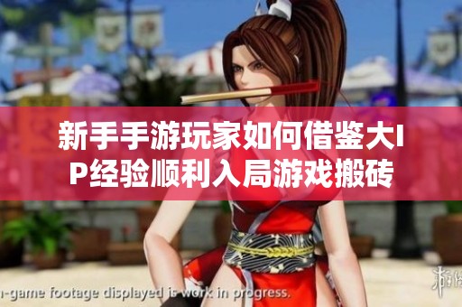 新手手游玩家如何借鉴大IP经验顺利入局游戏搬砖 新手手游玩家如何借鉴大IP经验顺利入局游戏搬砖