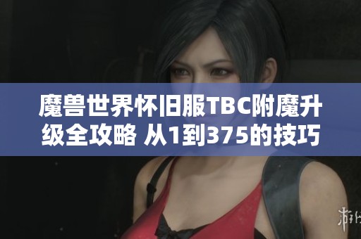 魔兽世界怀旧服TBC附魔升级全攻略 从1到375的技巧与建议