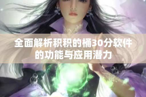 全面解析积积的桶30分软件的功能与应用潜力