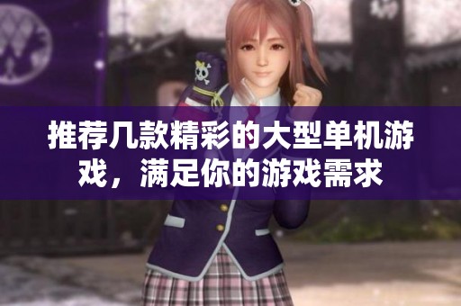 推荐几款精彩的大型单机游戏,满足你的游戏需求 推荐几款精彩的大型单机游戏,满足你的游戏需求