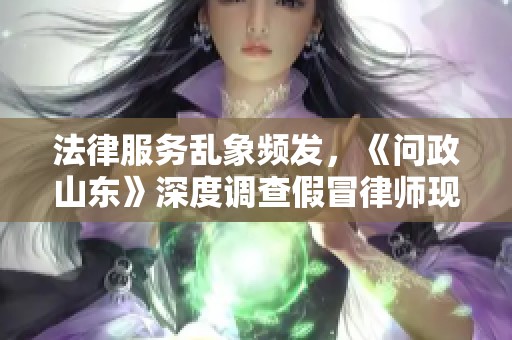 法律服务乱象频发,《问政山东》深度调查假冒律师现象及其背后的利益链 法律服务乱象频发,《问政山东》深度调查假冒律师现象及其背后的利益链