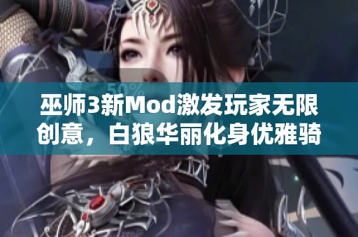 巫师3新Mod激发玩家无限创意,白狼华丽化身优雅骑士 巫师3新Mod激发玩家无限创意,白狼华丽化身优雅骑士