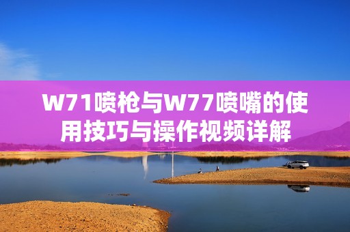 W71喷枪与W77喷嘴的使用技巧与操作视频详解