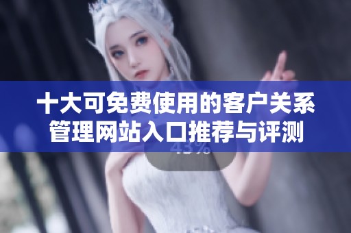 十大可免费使用的客户关系管理网站入口推荐与评测